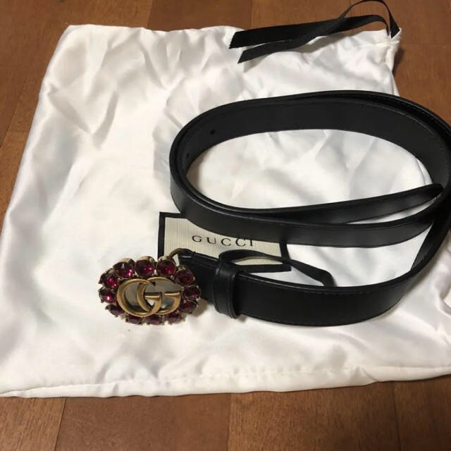 Gucci - 確認用 正規店購入 Gucci GGマーモント クリスタル レザー