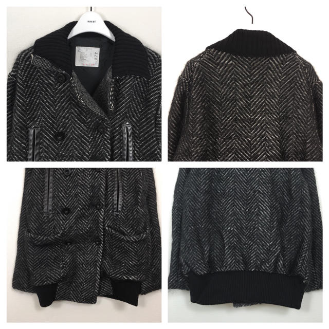 15-16aw sacai サカイ ヘリンボーン アルパカニット コート 15-16aw sacai サカイ ヘリンボーン アルパカニット コート