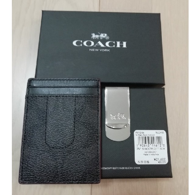 COACH(コーチ)のCOACH マネークリップ付カードケース 値下げ メンズのファッション小物(マネークリップ)の商品写真