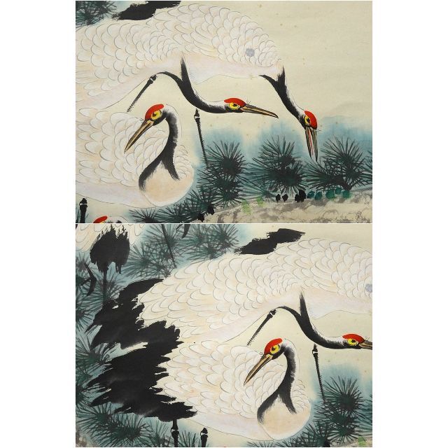 掛軸 松鶴図 逸品 G103