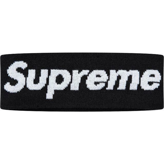 Supreme New Era Big Logo Headband Black