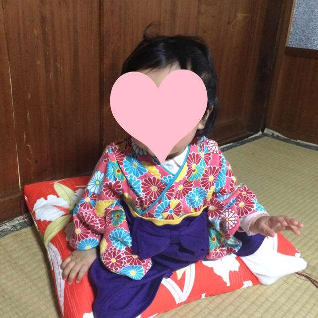 みい様専用 袴 ロンパース 80 正月 お食い初め 七五三にも キッズ/ベビー/マタニティのベビー服(~85cm)(和服/着物)の商品写真