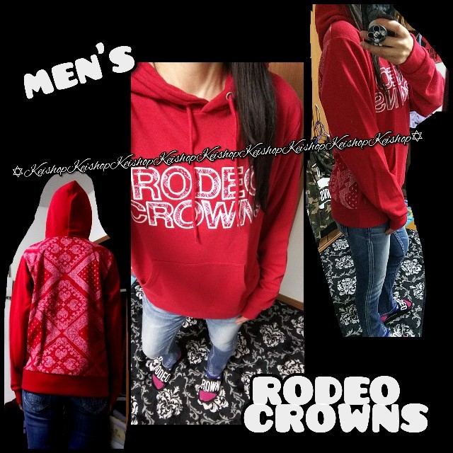 RODEO CROWNS ペイズリー柄パーカー メンズ