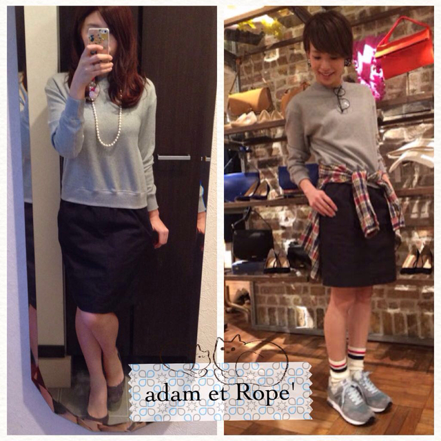 Adam et Rope'(アダムエロぺ)のタグ付き♡大人かわいいスウェットワンピ♡ レディースのワンピース(ひざ丈ワンピース)の商品写真