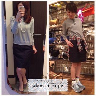 アダムエロぺ(Adam et Rope')のタグ付き♡大人かわいいスウェットワンピ♡(ひざ丈ワンピース)