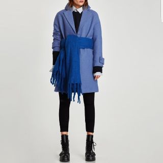 ザラ(ZARA)の期間限定価格!!!☆ZARA☆ラペル付きコート☆XS(チェスターコート)