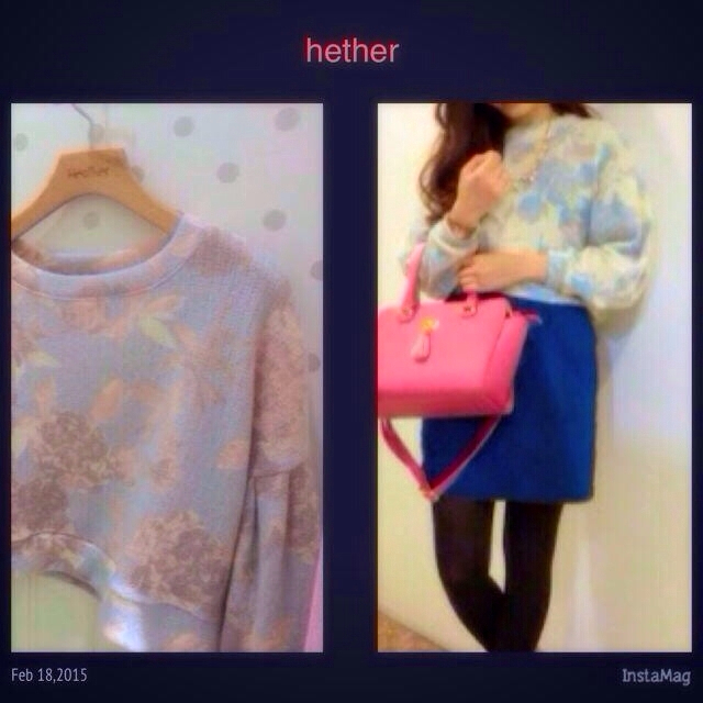 heather(ヘザー)のheatherパステルショートトップス レディースのトップス(トレーナー/スウェット)の商品写真