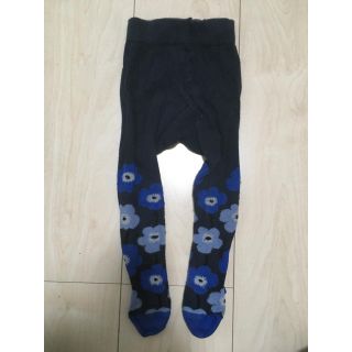 マリメッコ(marimekko)のマリメッコ☆タイツ 80☆青ブルー 花(その他)