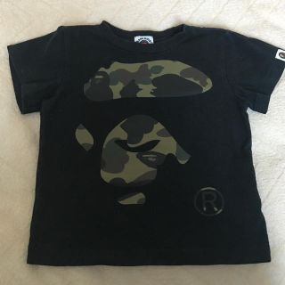 アベイシングエイプ(A BATHING APE)のA BATHING APE KIDS Tシャツ 黒カモ (Tシャツ/カットソー)