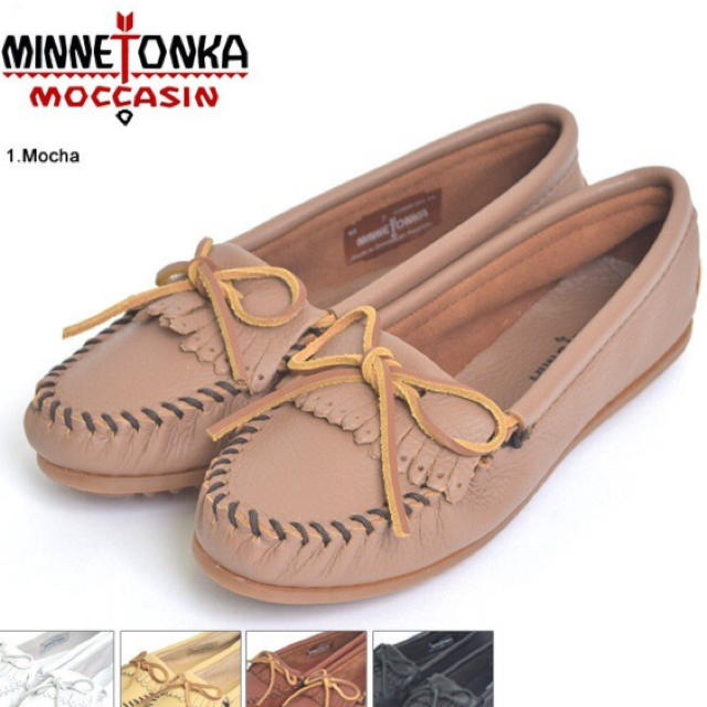 新品♡MINNETONKA♡モカ♡ディアスキン♡モカシン♡レザー♡ミネトンカ