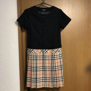 バーバリー(BURBERRY)の美品 バーバリー チェック ワンピース(ひざ丈ワンピース)