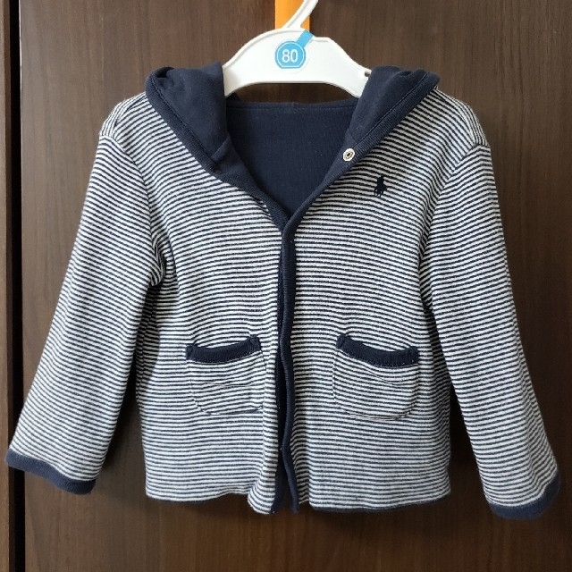 POLO RALPH LAUREN(ポロラルフローレン)のラルフローレン ベビー リバーシブルパーカー 80cm キッズ/ベビー/マタニティのベビー服(~85cm)(カーディガン/ボレロ)の商品写真