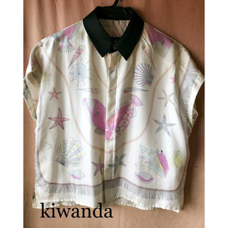 アッシュペーフランス(H.P.FRANCE)のkiwanda  シルクシャツ(Tシャツ(半袖/袖なし))