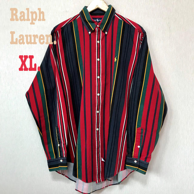 POLO RALPH LAUREN(ポロラルフローレン)の状態良 XXL相当 ラルフローレン ビッグ ストライプシャツ XL マルチカラー メンズのトップス(シャツ)の商品写真