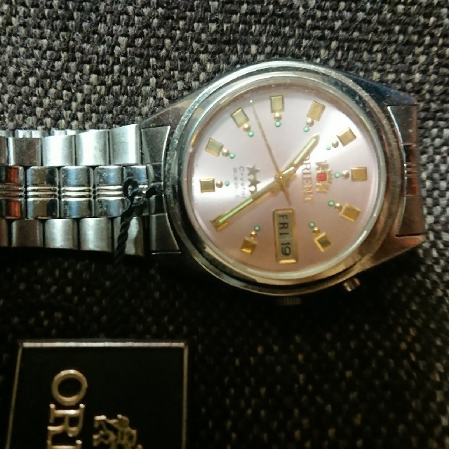ORIENT(オリエント)のORIENT スリースター ピンク文字盤 自動巻き メンズの時計(腕時計(アナログ))の商品写真