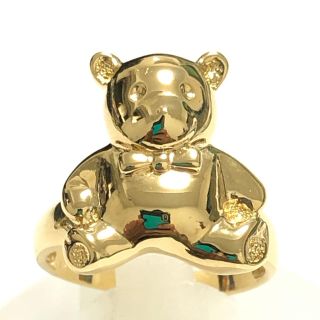 k18yg 18金 イエローゴールド 熊 テディベア ベア リング 指輪 特価の