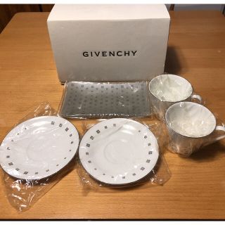 ジバンシィ(GIVENCHY)のGIVENCHY トレー付きペアコーヒーセット(グラス/カップ)