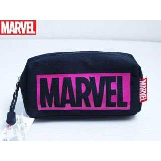 マーベル(MARVEL)のマーベル MARVEL ペンケース ピンクロゴ 筆箱 ポーチ 化粧ポーチ(ポーチ)