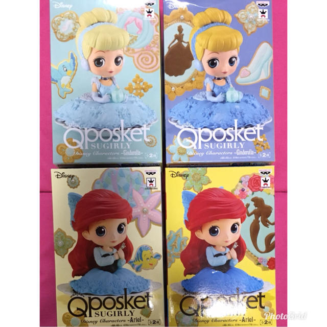 ディズニー Qposket フィギュア KUNIKA アリエル シンデレラ