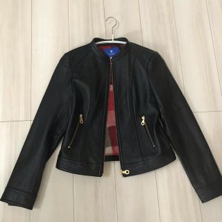 バーバリーブルーレーベル(BURBERRY BLUE LABEL)のブルーレーベル クレストブリッジ  ライダースジャケット(ライダースジャケット)