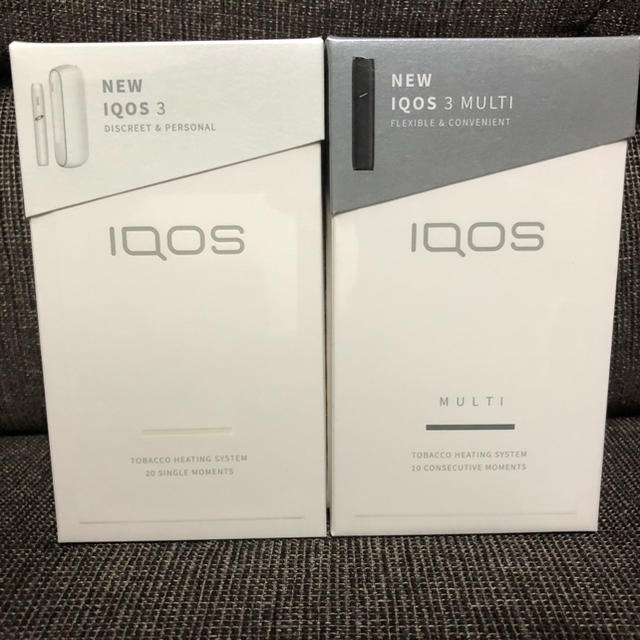 IQOS(アイコス)のiQOS 3 セット ホワイト グレー 新品未開封 メンズのファッション小物(タバコグッズ)の商品写真