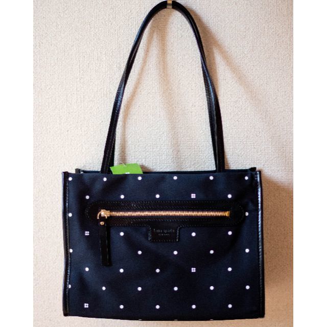 kate spade new york(ケイトスペードニューヨーク)のゆん様専用！タグ付き新品◆ケイトスペード◆サムソントートバッグ 黒 水玉 レディースのバッグ(トートバッグ)の商品写真