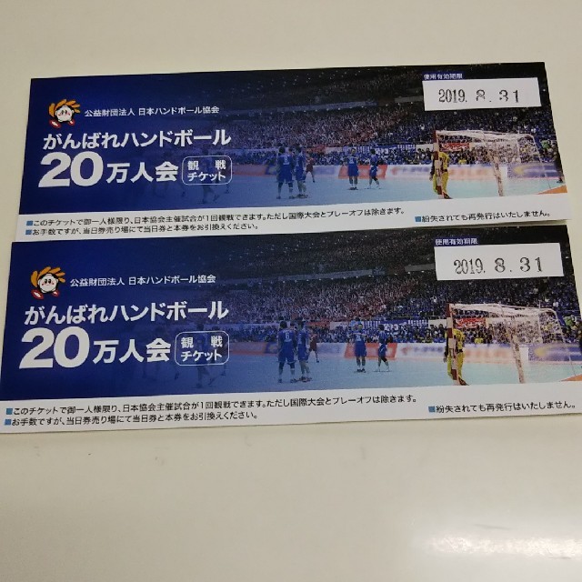 日本ハンドボール協会 観戦チケット チケットのスポーツ(サッカー)の商品写真