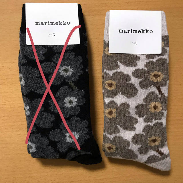 marimekko(マリメッコ)の新品 マリメッコ  靴下 ベージュのみ レディースのレッグウェア(ソックス)の商品写真