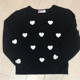 エイチアンドエム(H&M)のH&Mハート刺繍ニット110(ニット)