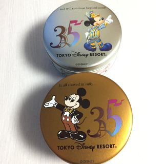 ミッキーマウス(ミッキーマウス)のDisney35周年 新旧ミッキー缶(小物入れ)