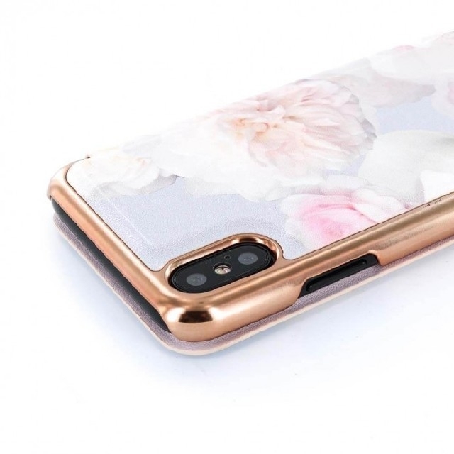 TED BAKER  iPhoneX 新品未使用 携帯ケース 手帳型 ミラー付き