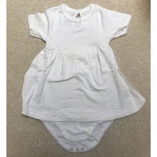 プチバトー(PETIT BATEAU)の63) プチバトー スカート付ロンパース 24m(ロンパース)