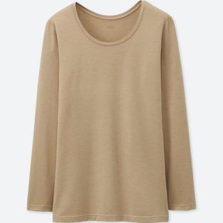 ユニクロ(UNIQLO)の今季 ユニクロ ヒートテック クルーネックT 長袖 未使用品  M (アンダーシャツ/防寒インナー)