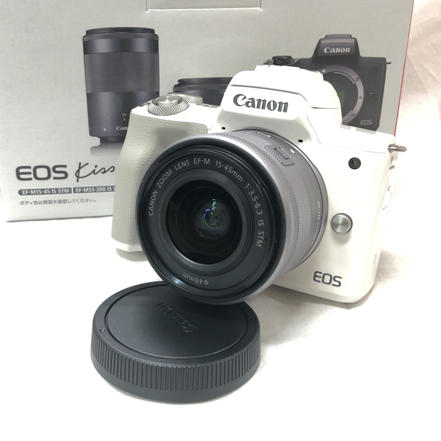 【ついに再販開始!】 EOS 新品★豪華オマケ付き★Canon - Canon kiss ホワイト レンズキット M ミラーレス一眼 【ついに再販開始!】 EOS 新品★豪華オマケ付き★Canon - Canon kiss ホワイト レンズキット M ミラーレス一眼
