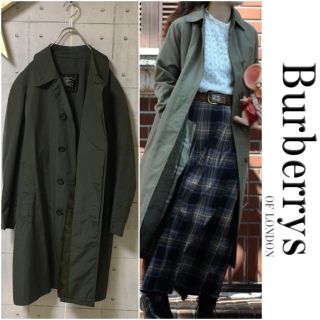 バーバリー(BURBERRY)の希少 オールドバーバリー ビンテージ バルマカーンコート S 玉虫色(ロングコート)