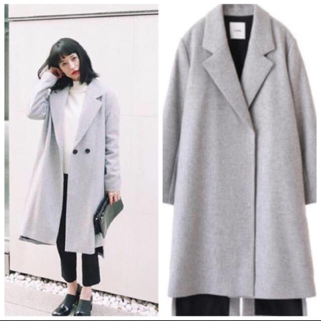 CLANE BACK CROSS COAT  クラネ  コート  グレー