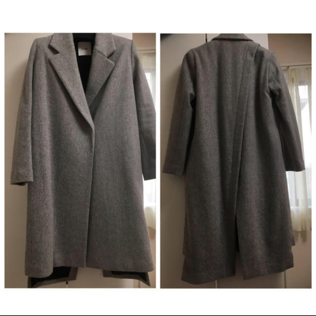 CLANE BACK CROSS COAT  クラネ  コート  グレー レディースのジャケット/アウター(ロングコート)の商品写真