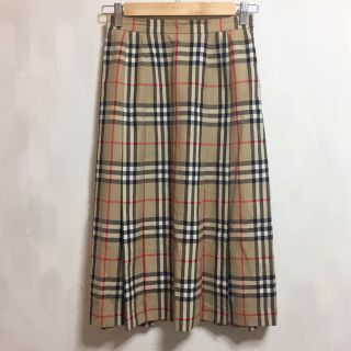 バーバリー(BURBERRY)のBurberry チェック柄 ロングプリーツスカート(ロングスカート)