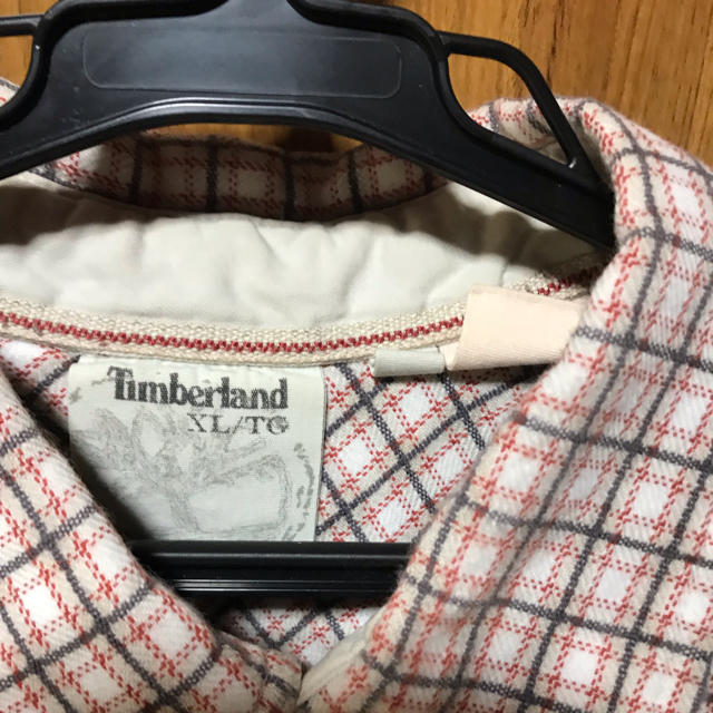Timberland(ティンバーランド)の中古 ティンバーランド チェックネルシャツ XL ピンクベージュ メンズのトップス(シャツ)の商品写真