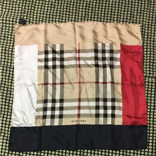 バーバリー(BURBERRY)の600円お値下げ！Burberry 100％シルク  使用1回(バンダナ/スカーフ)