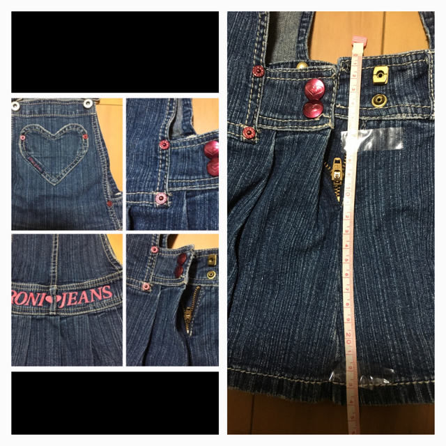 RONI(ロニィ)の☆RONI JEANS サロペットスカート☆サイズM(^^) キッズ/ベビー/マタニティのキッズ服女の子用(90cm~)(スカート)の商品写真