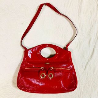 ケイトスペードニューヨーク(kate spade new york)のケイトスペード ショルダーバッグ 赤 レッド ファスナー付き(ショルダーバッグ)