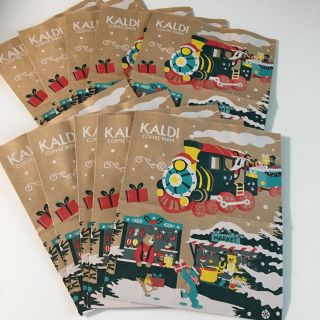 カルディ(KALDI)のカルディ  冬限定 ショップ袋 10枚(ショップ袋)