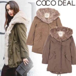 ココディール(COCO DEAL)の【新品未使用】COCODEAL♡ラビットファーモッズコート(モッズコート)