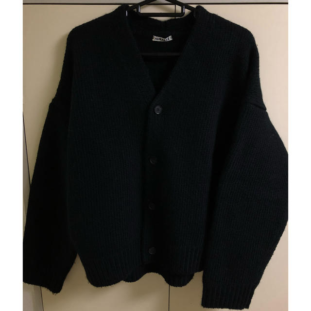 AURALEE SUPER MILLED KNIT BIG CARDIGAN