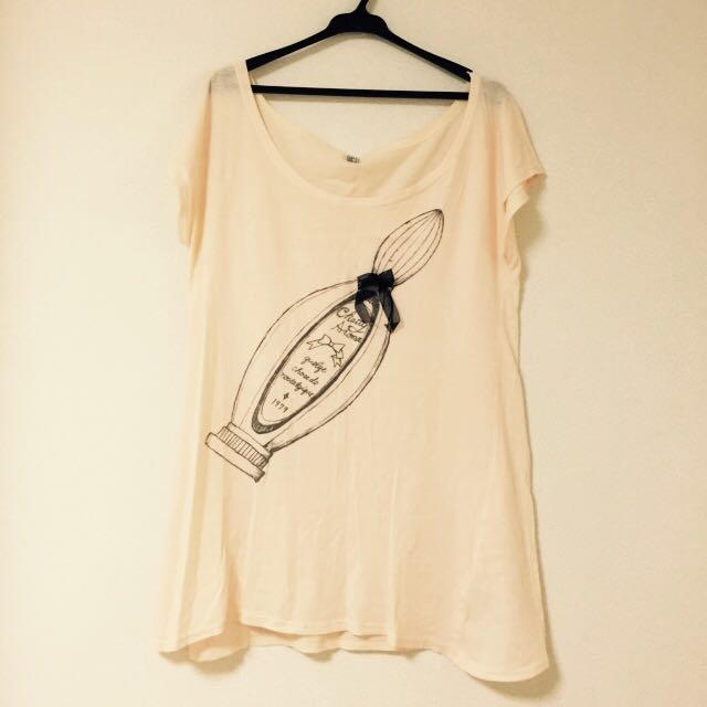 Chatty〜aroma〜(チャティアロマ)のピンクカットソー シフォンリボン レディースのトップス(Tシャツ(半袖/袖なし))の商品写真