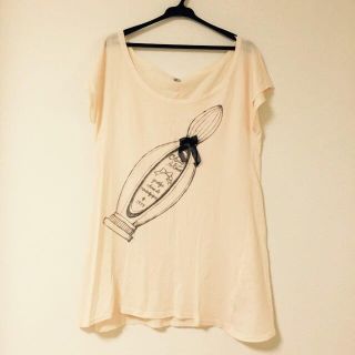 チャティアロマ(Chatty〜aroma〜)のピンクカットソー シフォンリボン(Tシャツ(半袖/袖なし))