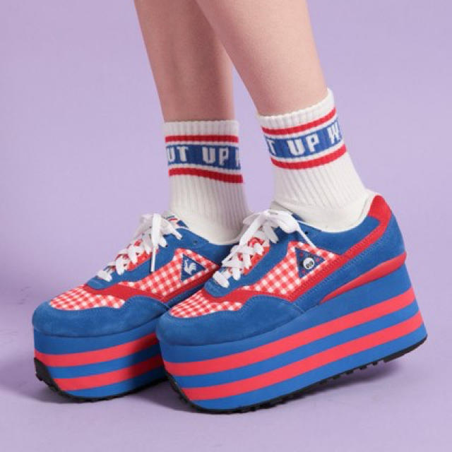 Candy Stripper(キャンディーストリッパー)のPEPE GINGHAM HIGH SOLE SNEAKER レディースの靴/シューズ(スニーカー)の商品写真