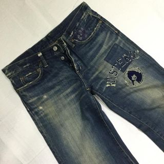 ヒステリックグラマー(HYSTERIC GLAMOUR)のヒステリックグラマー メンズデニム ビンテージ加工 Wー約84センチ(デニム/ジーンズ)