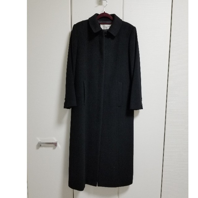 【タグ付き新品】定価50000円　カシミヤ100%　ロング　コート　ブラック